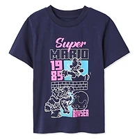T-shirt à manches courtes Super Mario pour petits garçons