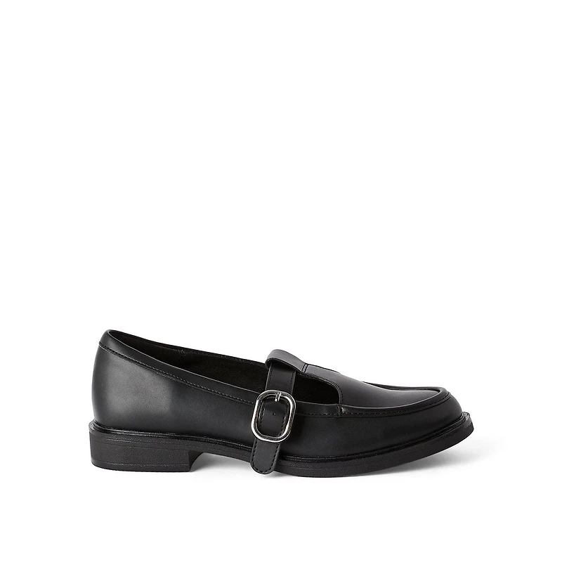 Time and Tru Women's Buckled Strap Loafers
