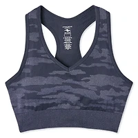 Athletic Works Women's Printed Seamless Racerback Bra