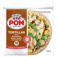 Tortillas de blé entier à 100 % POMᴹᴰ, format moyen 340g