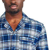 George Men's Notch Collar Pajama 2-Piece Set