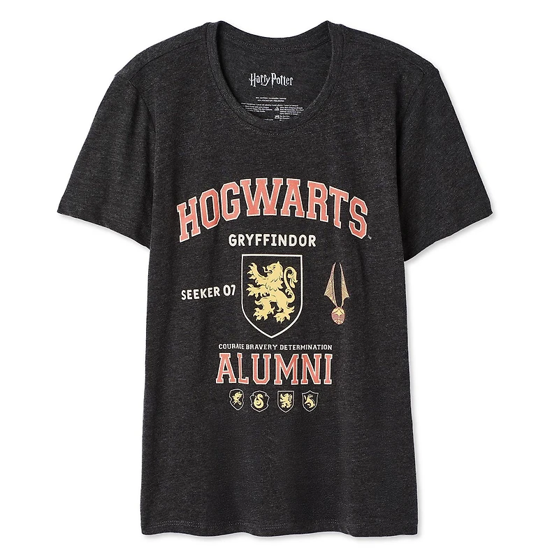 T-shirt à manches courtes Harry Potter pour femmes Tailles TP–TG