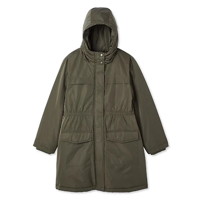 George Girls' Hooded Long Parka, Sizes XS-XL