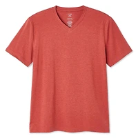 T-shirt extensible à encolure en V George pour hommes Tailles P-2XL