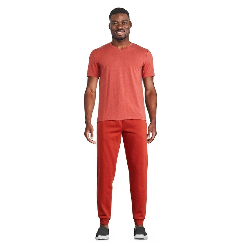 T-shirt extensible à encolure en V George pour hommes Tailles P-2XL