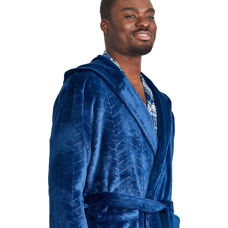 Robe de chambre à capuchon George pour hommes Tailles P/M-G/TG