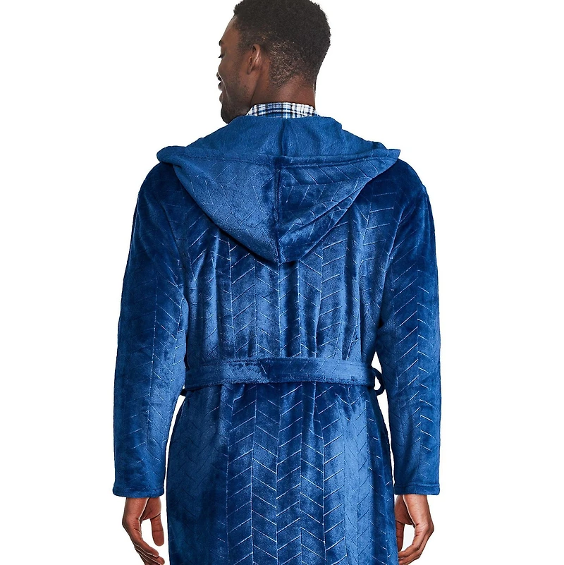 Robe de chambre à capuchon George pour hommes Tailles P/M-G/TG