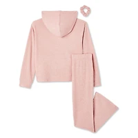 Ensemble 3 pièces avec haut à capuchon en hacci Btween pour filles Tailles TP–TG