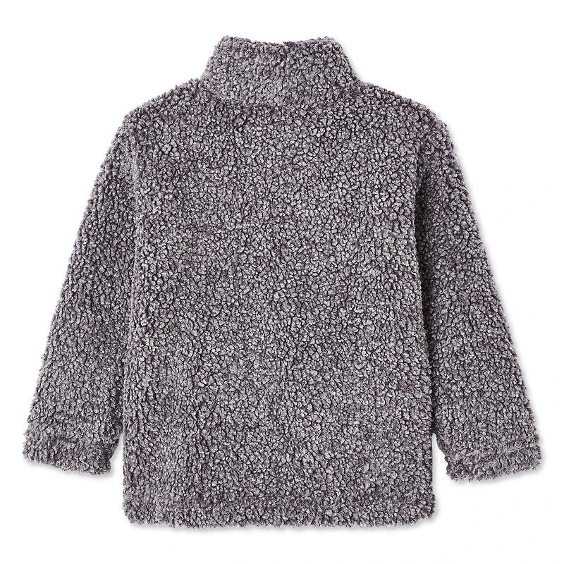 Manteau zippé sur la longueur en fausse peau de mouton George pour petits garçons Tailles 2T-5T