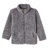 Manteau zippé sur la longueur en fausse peau de mouton George pour petits garçons Tailles 2T-5T