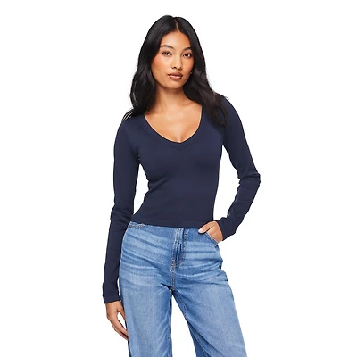 T-shirt à manches longues No Boundaries pour femmes Tailles TP–TTG