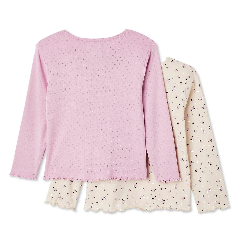 Lot de 2 hauts en tricot George pour petites filles Tailles 2T-5T