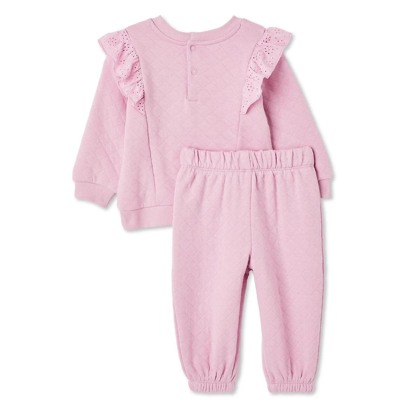 George Baby Girls' Quilted Fleece 2-Piece Set