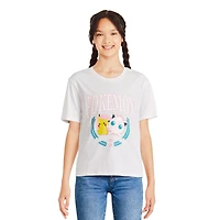 T-shirt à manches courtes Pokémon pour filles Tailles TP–TG