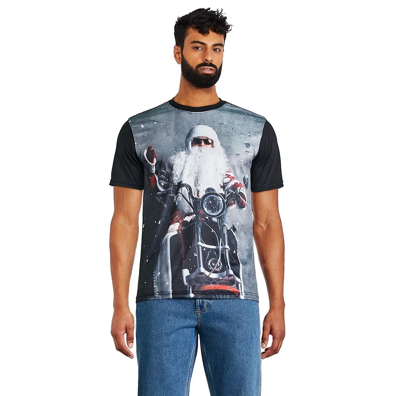 T-shirt des fêtes George pour hommes Tailles P-2XL
