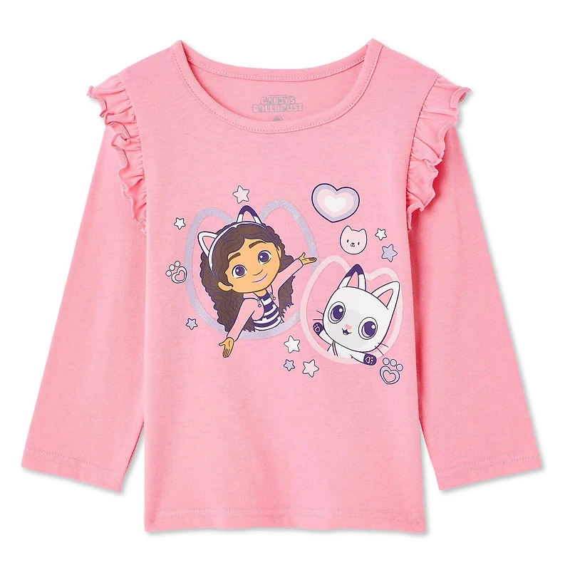 Haut à manches longues Gabby et la maison magique pour petites filles Tailles 2T-5T