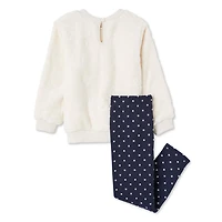 Ensemble 2 pièces en peluche George pour petites filles Tailles 2T-5T