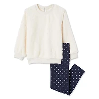 Ensemble 2 pièces en peluche George pour petites filles Tailles 2T-5T