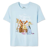 T-shirt à manches courtes Winnie l’ourson Disney pour femmes Tailles TP–TG