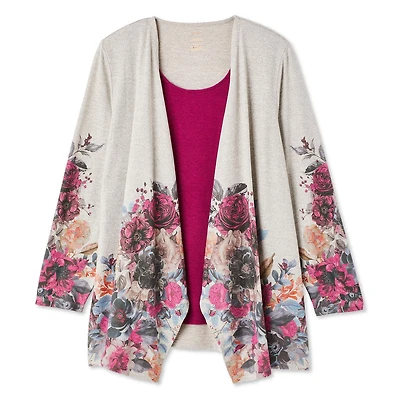 Cardigan trompe-l’œil Iyla Plus pour femmes