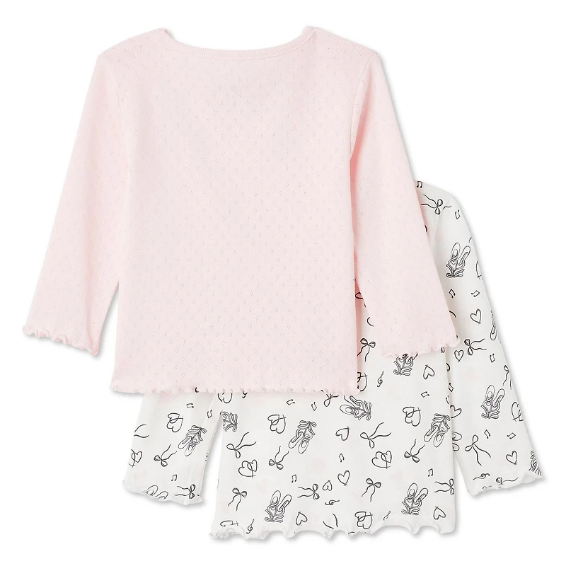 Lot de 2 hauts en tricot George pour bébés filles Tailles 0-24 mois