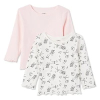 Lot de 2 hauts en tricot George pour bébés filles Tailles 0-24 mois