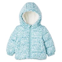 Doudoune à capuchon George pour bébés filles Tailles 6-24 mois