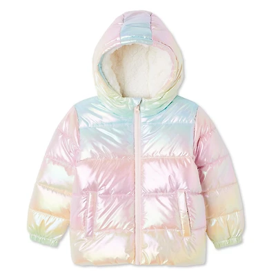 Doudoune à capuchon George pour petites filles Tailles 2T-5T