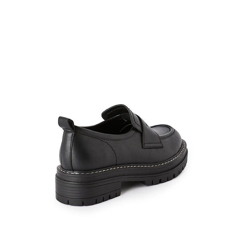 Time and Tru Women's Penny Loafers, Wide Width Sizes 6-10