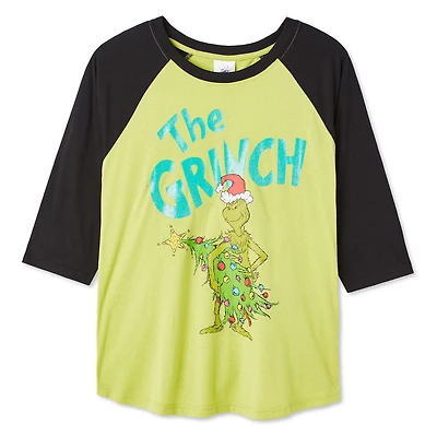 The Grinch Women's Plus Raglan Tee