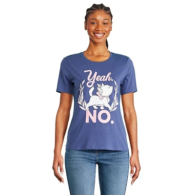 T-shirt à manches courtes Marie Disney pour femmes