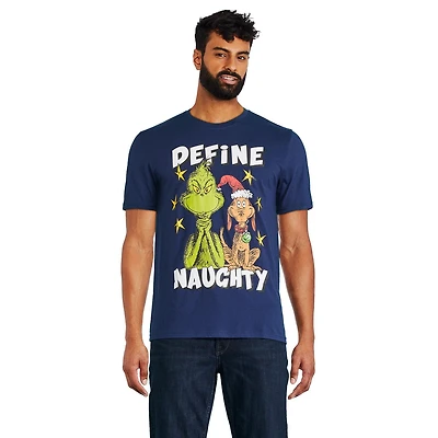 T-shirt à manches courtes Le Grinch pour hommes Tailles P-TG