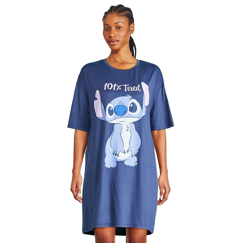 Chemise de nuit Stitch Disney pour femmes Tailles TP–TG