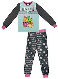 Shopkins Ensemble de pyjama 2 pièces à manches longues pour fille