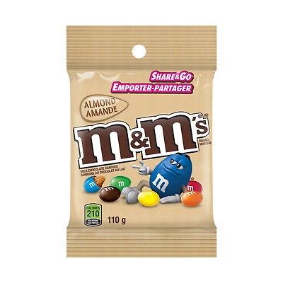 M&M's Minis Tablette de bonbons aux amandes et chocolat au lait, barre, 110g