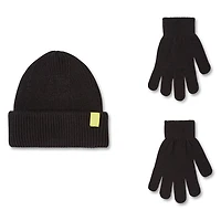 Ensemble 2 pièces avec tuque à revers roulé et gants George pour garçons