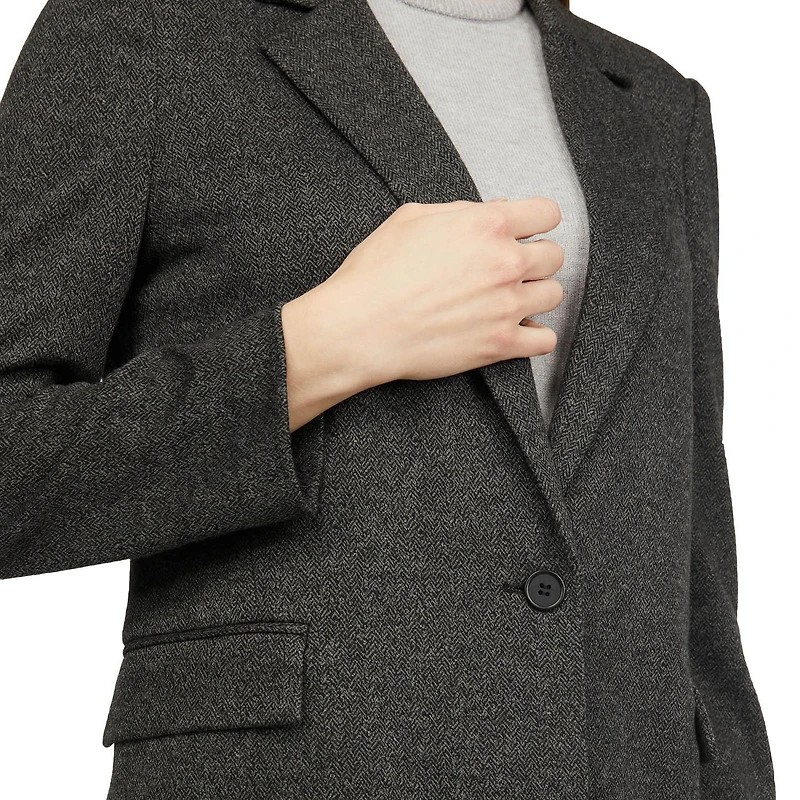 Mexx blazer à carreaux en tricot jacquard pour femme