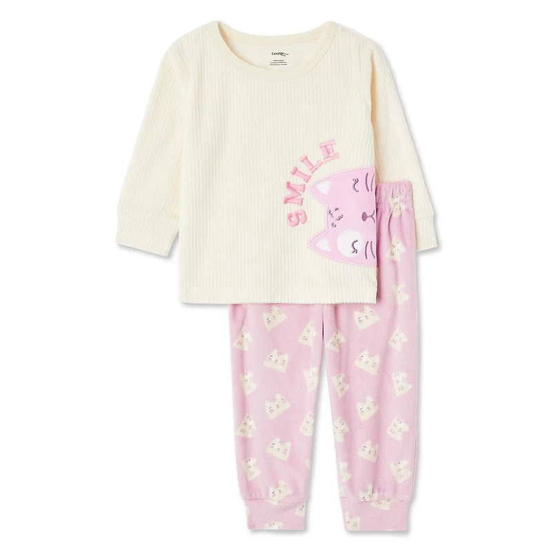 George Baby Girls' Pajama 2-Piece Set