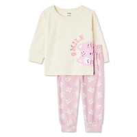 George Baby Girls' Pajama 2-Piece Set