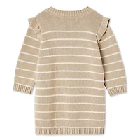 George Baby Girls' Stripe Sweater Dress, Sizes 0-24 months