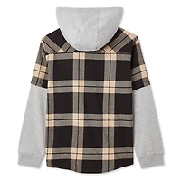 Chemise en flanelle à capuchon George pour garçons Tailles TP–TG