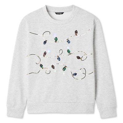 Chandail de Noël en molleton lumineux George pour femmes Tailles TP–TTG