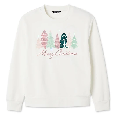 George Women's Christmas Fleece Popover, Sizes XS-XXL