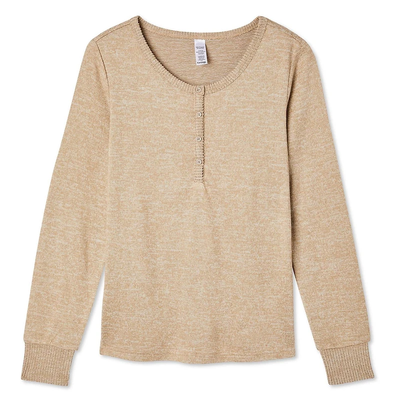Haut henley à manches longues George pour femmes
