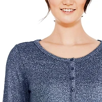 George Women's Long Sleeve Henley Top