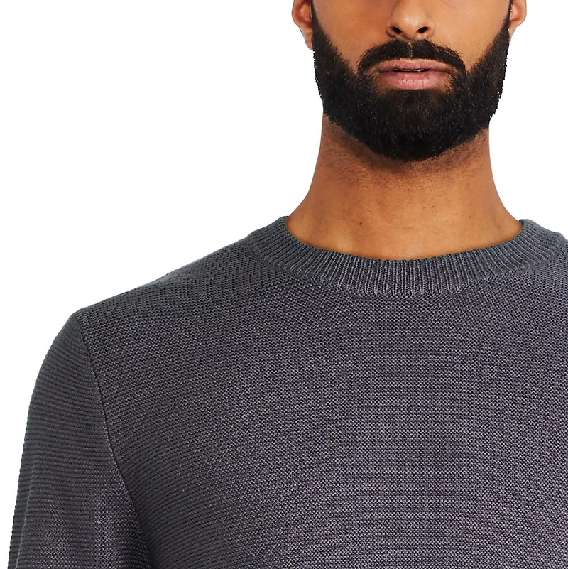 Chandail à encolure ras du cou texturé George pour hommes