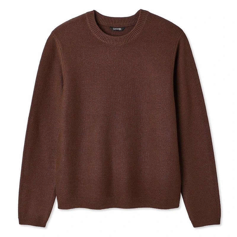 Chandail à encolure ras du cou texturé George pour hommes Tailles P-2XL