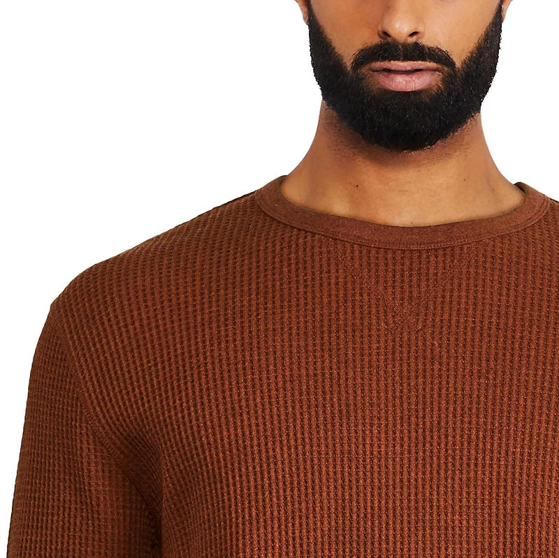 George Men's Waffle Crew Neckline Popover, Sizes S-XXL