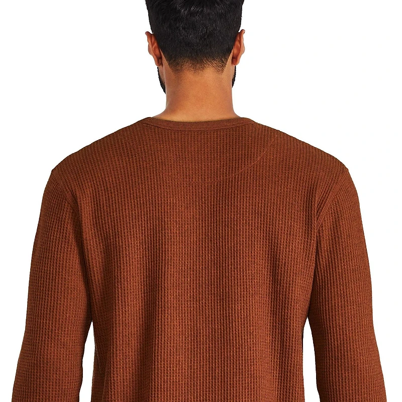 Chandail à encolure ras du cou à motif gaufré George pour hommes Tailles P-TTG