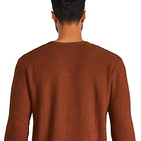 Chandail à encolure ras du cou à motif gaufré George pour hommes Tailles P-TTG